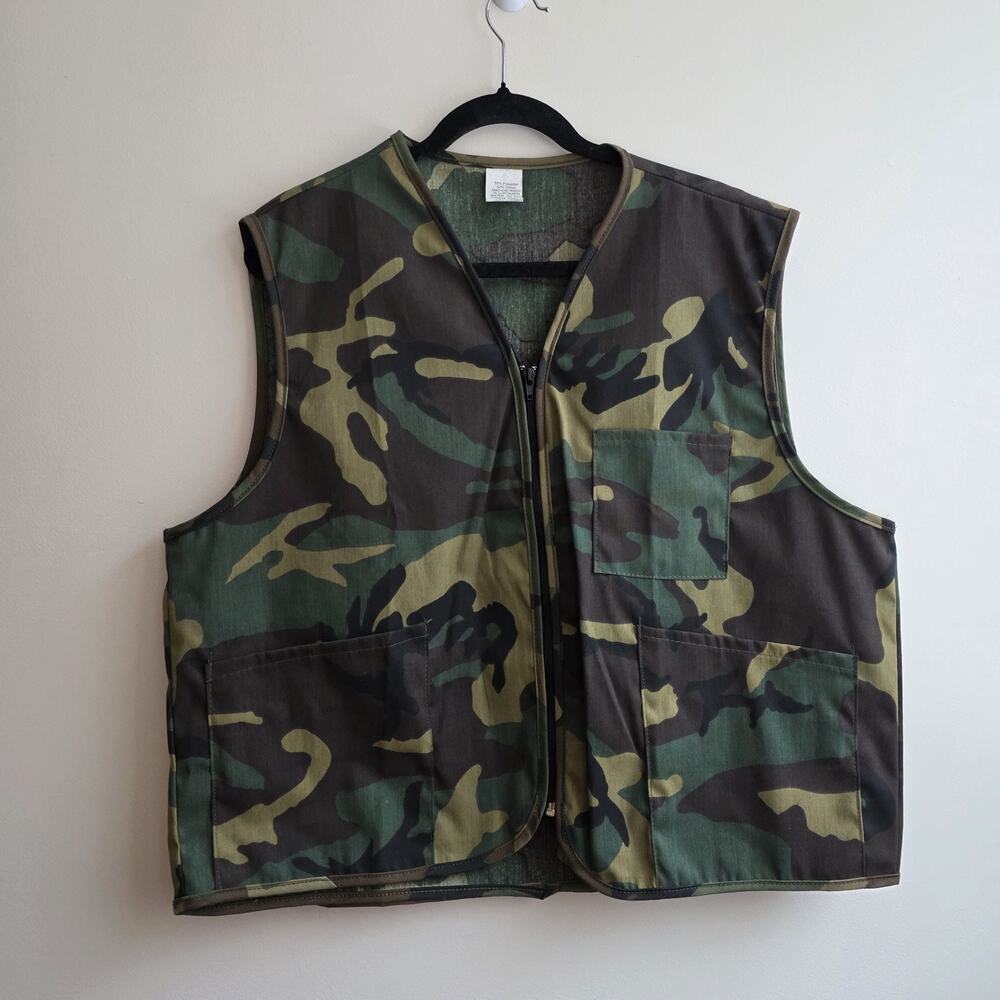 Vintage Patriot Industries Men's XL Shot Shell Small Game Vest Hunting Camo‎ USA
